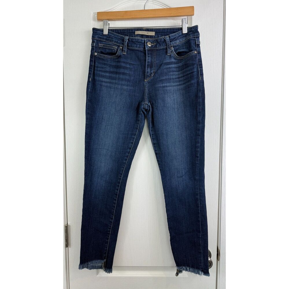 Joe's Jeans Women's Dark Wash Skinny Jeans Raw Frayed Hem Size 29